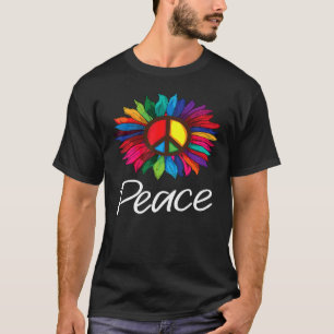 T-shirt Hippie Fleur Paix Amour Bonne Âme 1