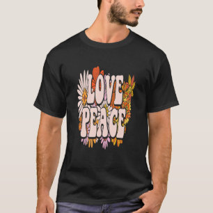 T-shirt Hippie Fleur Paix Amour Bonne Âme 1