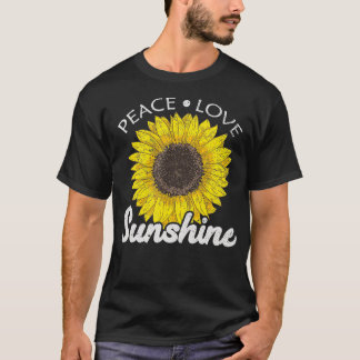 T-shirt Hippie Fleurs esthétiques Paix Aimer Soleil