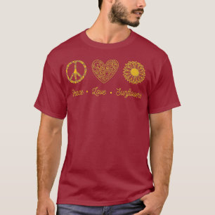 T-shirt Hippie Floriste Cadeau Fleur Jaune Art Sunshine