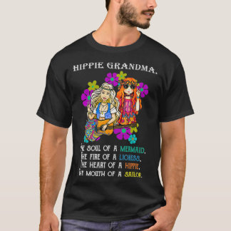 T-shirt Hippie Grandma Mimi Nana Gratuite Spirituelle Gyps