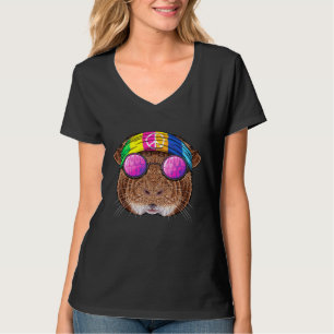 T-shirt Hippie Guinée Cochon amour Paix Signal les années 