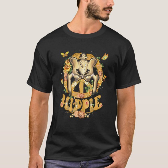 T-shirt Hippie Hip Replacement Joint Surgery Groovy Recove (Devant)