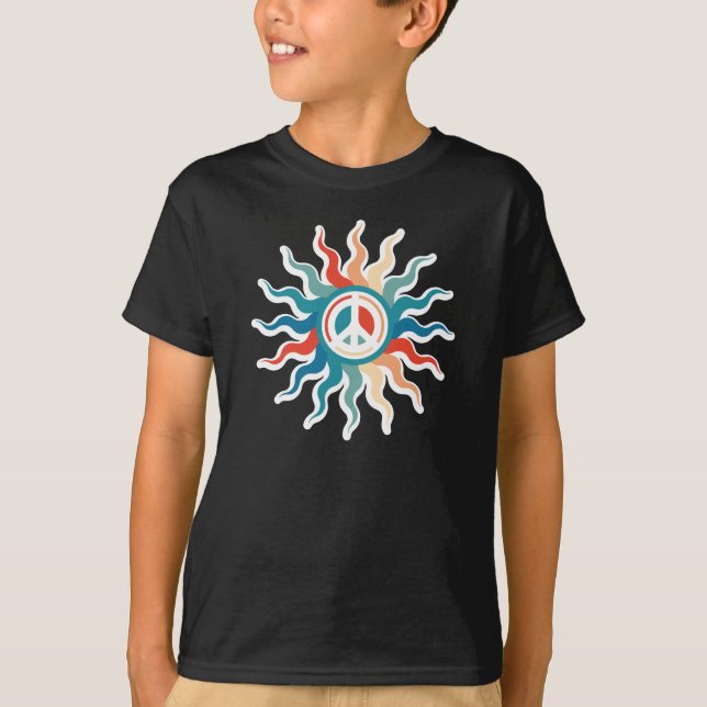 T-shirt HIPPIE ICON SUN ver 2023 BY MASANSER (Devant)