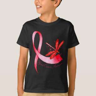 T-shirt Hippie Libellule Ruban Rouge Sensibilisation au Ca