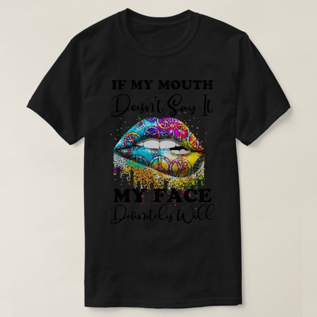 T-shirt Hippie Lip (Design devant)