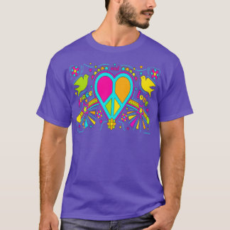 T-shirt hippie loveheart 28