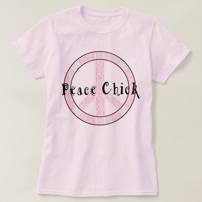 T-shirt Hippie Peace Chick (Design devant)