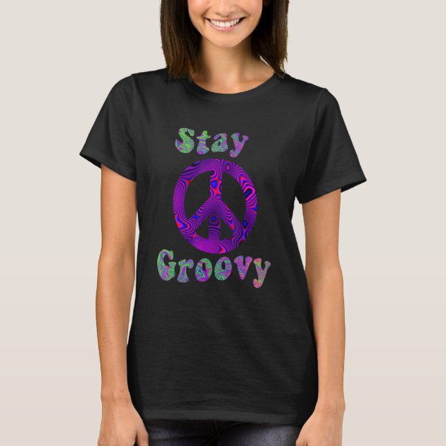 T-shirt Hippie Peace Free Spirit Hippy Hipie Groovy Flower (Devant)