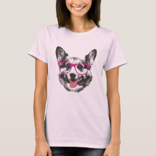 T-shirt Hippie ringard de chien de corgi