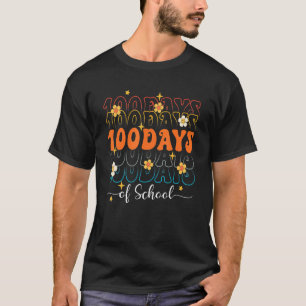 T-shirt Hippie super 100e Jour D'École Enseignants Happy 1