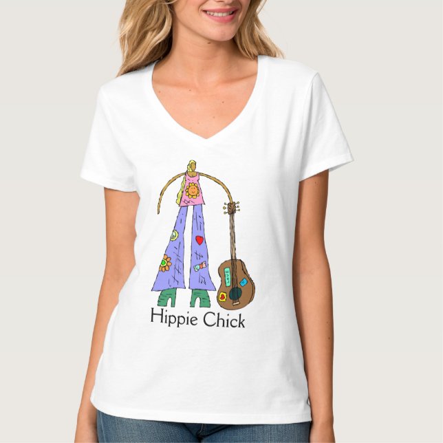 T-shirt hippie tellement mignon de conception de (Devant)