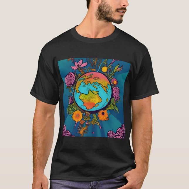 T-shirt Hippie Terre (Devant)