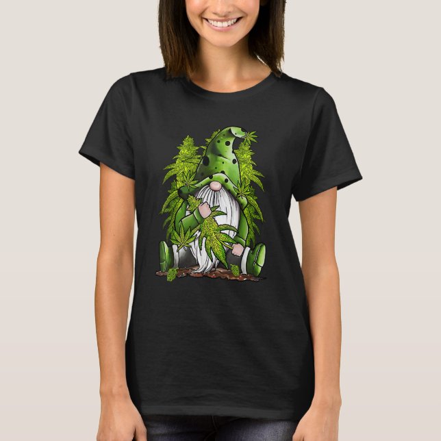T-shirt Hippie Weed Gnome (Devant)