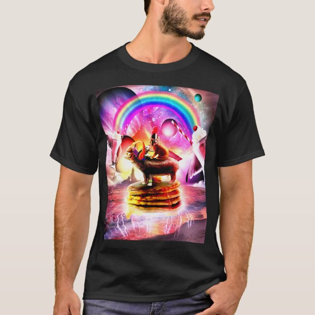 T-shirt Hippo À Chat Avec Pancakes Et Milkshake (Devant)