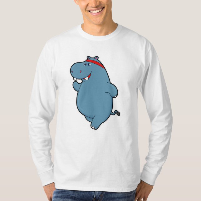 T-shirt Hippo à la course avec bandeau (Devant)