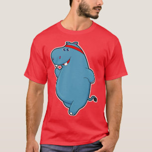 T-shirt Hippo à la course avec tête