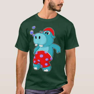 T-shirt Hippo à la natation avec maillots de bain