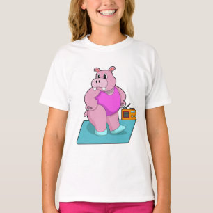 T-shirt Hippo at Fitness with Radio.PNG