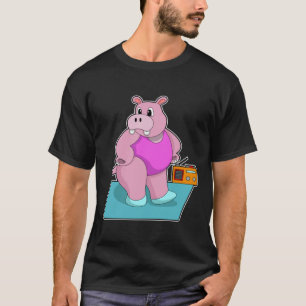 T-shirt Hippo at Fitness with Radio.PNG
