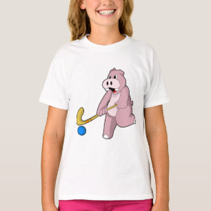 T-shirt Hippo at hockey