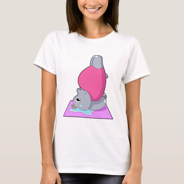 T-shirt Hippo au yoga Fitness (Devant)