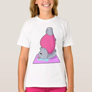 T-shirt Hippo au yoga Fitness