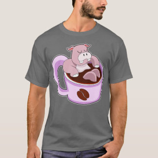 T-shirt Hippo avec la coupe du café