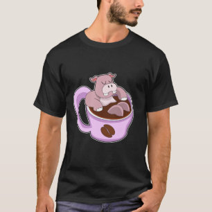 T-shirt Hippo avec la coupe du café