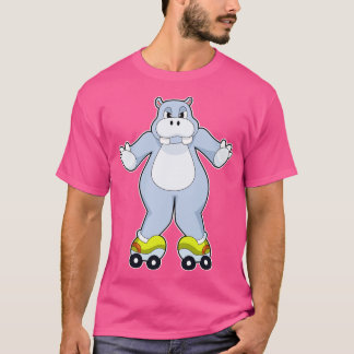 T-shirt Hippo avec patins à rouleaux