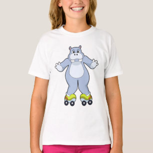 T-shirt Hippo avec patins à rouleaux