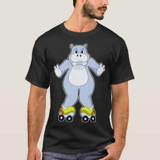 T-shirt Hippo avec patins à rouleaux