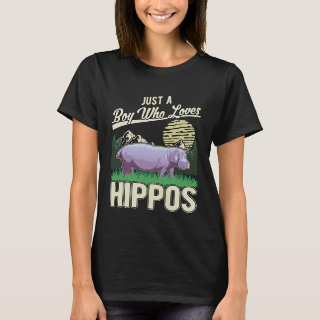 T-shirt Hippo Boy Hippopotamus Hippo  1 (Devant)