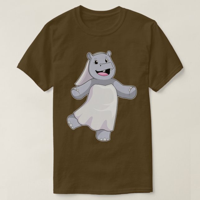 T-shirt Hippo Bride Veil Wedding  (Design devant)