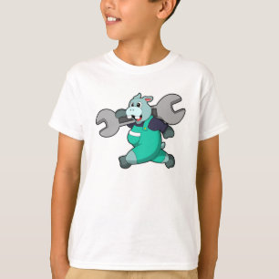 T-shirt Hippo comme mécanique avec clé