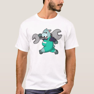 T-shirt Hippo comme mécanique avec clé