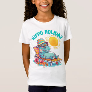 T-Shirt Hippo cool sur une chaise longue