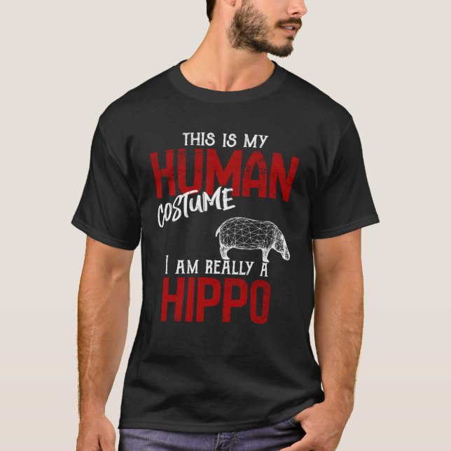 T-shirt Hippo costume humain (Devant)