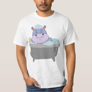 T-shirt Hippo Dans La Baignoire