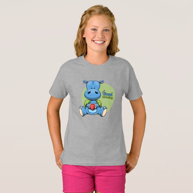 T-shirt Hippo de dessin | Enfants (Devant entier)
