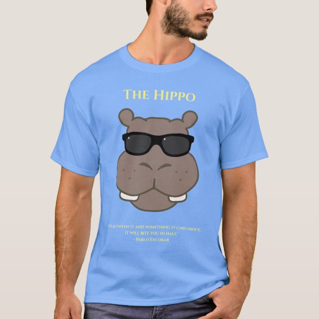 T-shirt Hippo de Pablo Escobar (Devant)