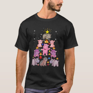 T-shirt Hippo Fiona Arbre de Noël Hippopotame Noël