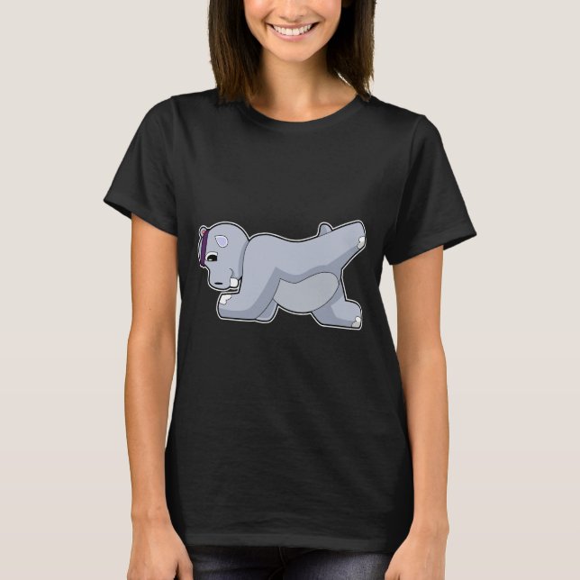 T-shirt Hippo Fitness Abs entraînement Sports (Devant)