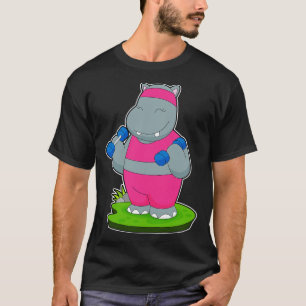 T-shirt Hippo Fitness Dumbbells
