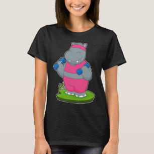 T-shirt Hippo Fitness Dumbbells