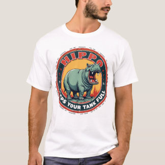 T-shirt Hippo Gaz Garde Votre Réservoir Complet