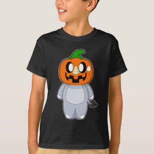 T-shirt Hippo Halloween Citrouille