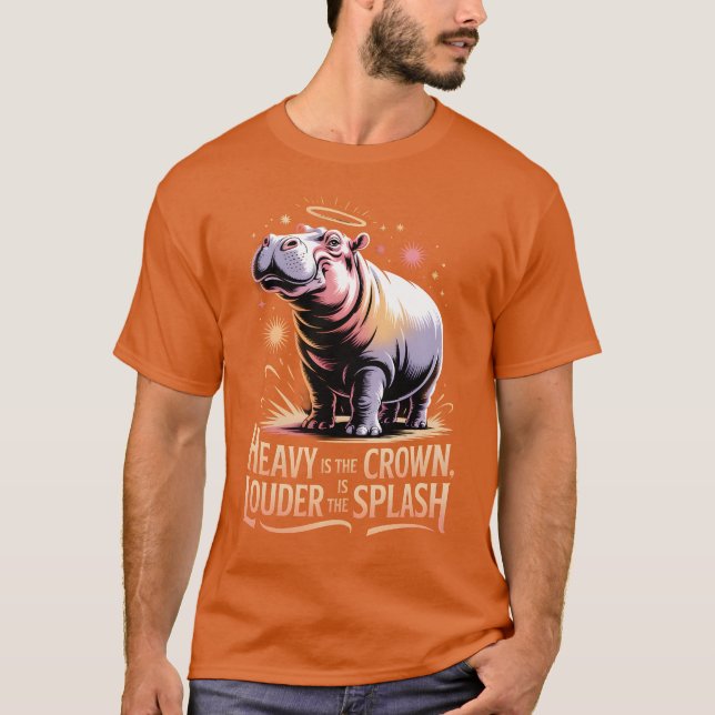 T-shirt Hippo - Heavy Crown, Loud Splash (Devant)
