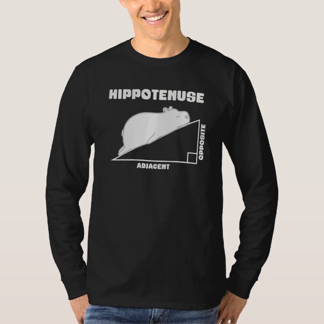 T-shirt Hippo Hippotenuse Mathématiques (Devant)
