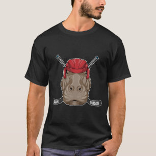 T-shirt Hippo Hockey sur glace Baguette de hockey sur glac